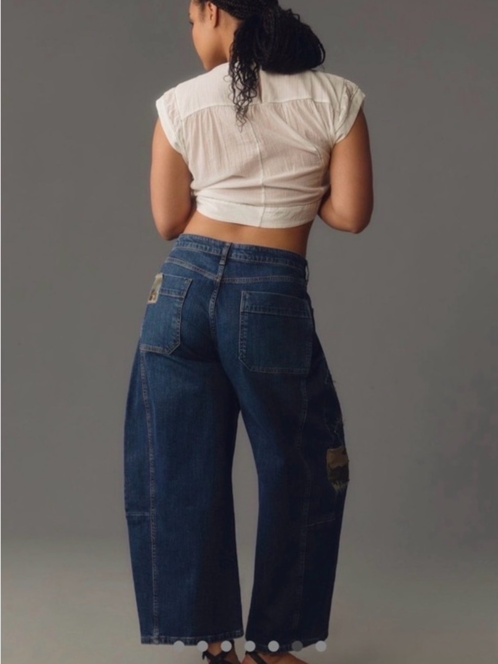 Anthropologie/Pilcro Barrel Patchwork Jeans - Picture 5 of 5
